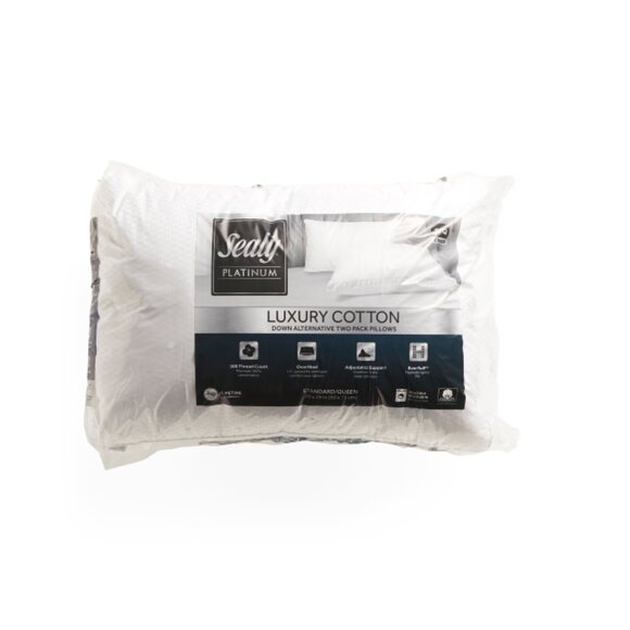 SEALY White 20x28 2pk Luxury Down Alternative Pillows - Picture 1 of 1